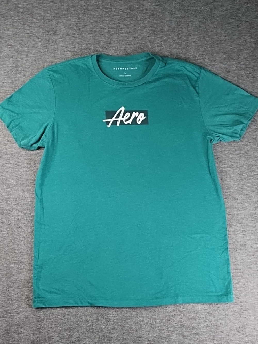 Aeropostale Teal Crewneck Tee with White Aero Script